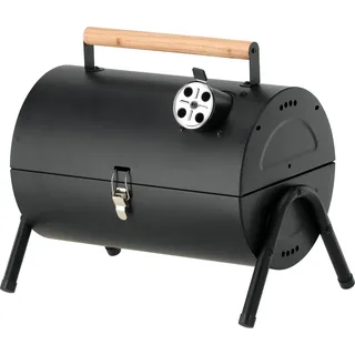Tragbarer Holzkohlegrill Mit Deckel, 2 Grillroste, Kompakter Kohlegrill Aus Stahl, Mobiler Campinggrill, Bbq Für Garten, Balkon, Terrasse & Outdoor