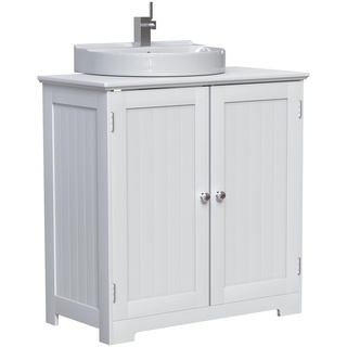 Home Discount priano unter Waschbecken Badezimmer Unterschrank Schrank Waschbecken Einheit, stehend, weiß, 60 x 60 x 30 cm