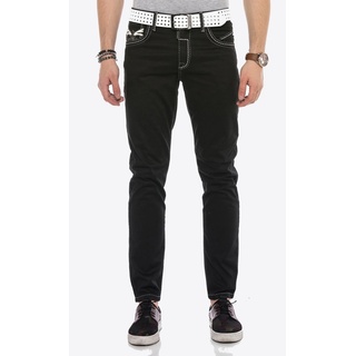 Bequeme Jeans CIPO & BAXX Gr. 38, Länge 34, schwarz Herren Jeans Cipo Baxx mit cooler Stickerei