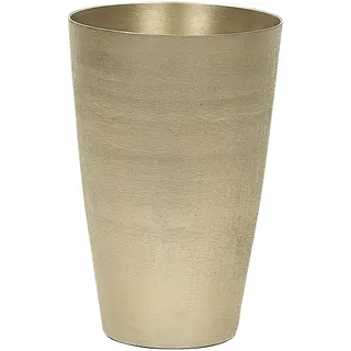 Beliani Blumenvase Gold Metall 31 cm konische Form Glamour Stil Flurdeko Wohnzimmer Schlafzimmer Wohnaccessoires Tischdekoration