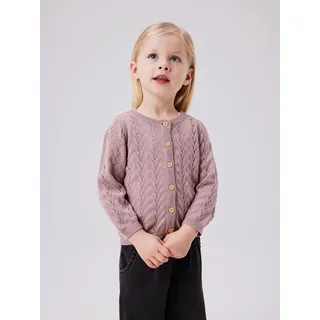 NAME IT Mädchen Nmfbanni Ls Knit Card Noos Strickjacke, Deauville Mauve, 56 EU - 56