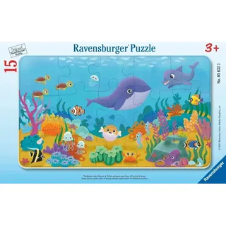Ravensburger Rahmenpuzzle Ravensburger Tierkinder unter Wasser 15 Teile