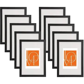 Woltu Bilderrahmen modern schwarz 30x45 cm 10er Set