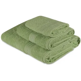 Handtuch-Set, 3-teilig, grün