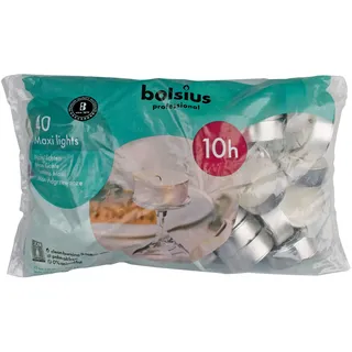 Bolsius Bolsius, Maxi Teelichter, weiß 10 Std.