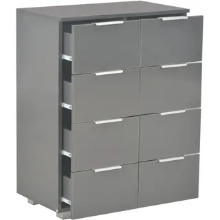 vidaXL Sideboard 60 x 80 x 35 cm Hochglanz-Grau