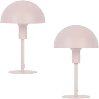 Nordlux Ellen Mini Tischlampen 2er-Set Staubrosa – E14 Nachttischlampen mit 150cm Kabel & Schalter, Modernes Skandinavisches Design für Schlafzimmer, Wohnzimmer & Büro