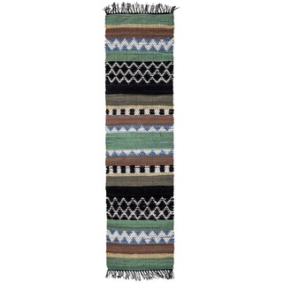 Bloomingville Kissenbox BLOOMINGVILLE Huxi Teppich aus Baumwolle, multifar (1 St) beige|blau|braun|grau|grün|schwarz|weiß