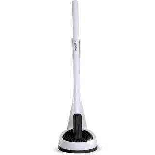 winwinCLEAN® WC-Cleaner I Toilettenbürste, Klobürste mit antibakteriellem Bürstenkopf I Tropffreie WC Bürste für effektive Reinigung bis unter den Rand | inkl. WC Bürstengarnitur | Weiß/Anthrazit