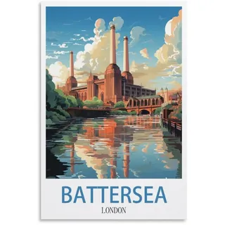 NAEGV Malen nach Zahlen für Erwachsene, Battersea, London: Pinsel und Acrylfarben-Set für Kinder und Erwachsene, Geschenkidee für Anfänger, 20 x 30 cm