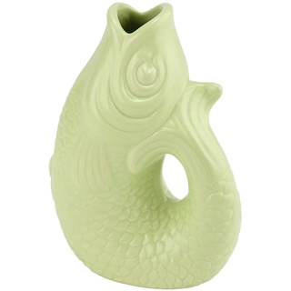 Gift Company Vase Monsieur Carafon XS, Dekovase in Fisch-Form, Steingut, Seafoam, 13 cm, 1087402043