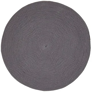 Homescapes Spirale Teppich 120 x 120 cm Grau/Schwarz
