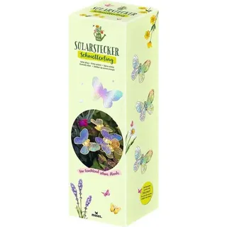 Moses Solar-Stecker Schmetterling 8er Set wetterfest mit warmweißer LED