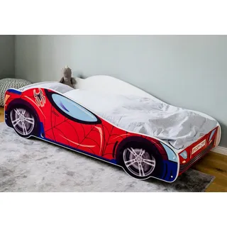 Kids Collective Jugendbett Autobett Spider 80 x 160 cm Holz rot