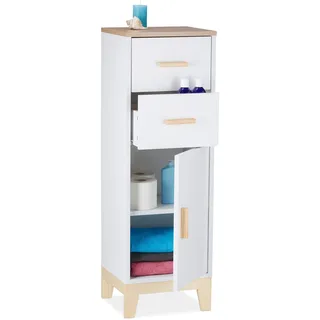 Relaxdays Badezimmerschrank 97,5 x 32 x 28 cm Weiß