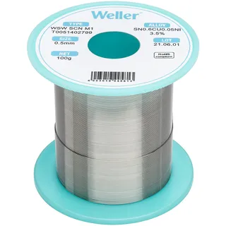 Weller WSW T0051402799 - SCN M1 Lötdraht, Ø 0,5mm, 100g