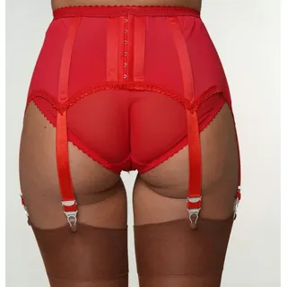 Vicky's Nylons Strumpfhalter Abby Strumpfhalter 6 Straps Schwarz oder Rot rot L