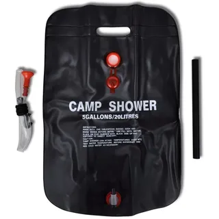 vidaXL Campingdusche 20 l schwarz