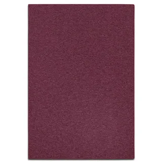 KARAT Teppich "London" - Flacher Schlingenflor - Weinrot / 80 x 100 cm