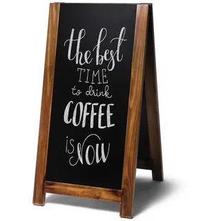Showdown Displays Kundenstopper Tafel Holz Antik 46 x 102 cm 1 St. Braun/Schwarz