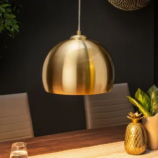 Moderne Design Hängeleuchte GOLDEN BALL 30cm gold Hängelampe höhenverstellbar Pendelleuchte E27 - Gold
