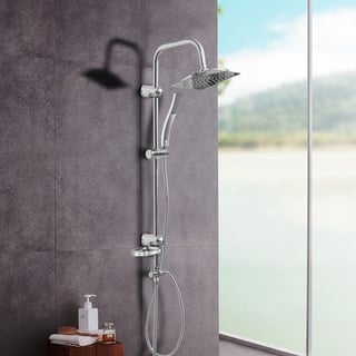 Wolketon Duscharmatur Duschsystem Handbrause Regendusche Badezimmer Überkopfbrause Edelstahl