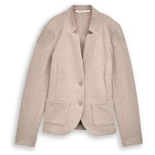 Tom Tailor Damen 1038703 Basic Ottoman Blazer mit Taschen, 38330 - Soft Taupe Melange, XL