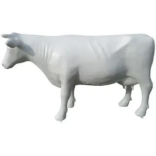 Xlmoebel Skulptur Lebensgroße Kuhfigur aus robustem Material für den Garten (1 St., Skulptur A539-140x250cm), Hergestellt in Europa weiß