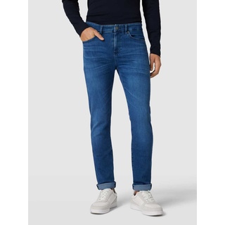 Jeans mit Label-Patch Modell 'Delaware', Blau, 34/32
