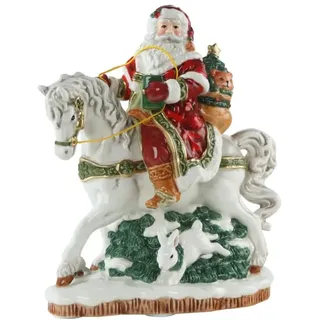 GOEBEL Figur Santa auf Pferd 20 cm bunt