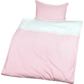 Lorenchen/Lorena Mako-Batist Karo Kinderbettwäsche Maxi Rosa oder Blau 100% Baumwolle kariert (135 x 200 cm + 80 x 80 cm, Rosa)