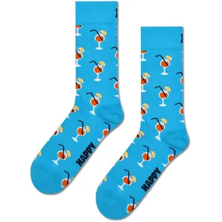 Happy Socks Socken mit Cocktailmuster für Herren und Damen, 36-40 & 41-46 - 36-40