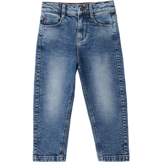 s.Oliver - Jeans Dad / Relaxed Fit / Mid Rise / Tapered Leg, Kinder, blau, 134/SLIM