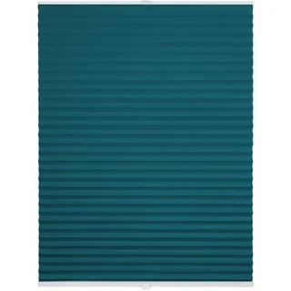 ondeco Plissee nach Maß für alle Fenster innen Montage in Glasleiste mit Spannschuh Sonnenschutz Rollo Sichtschutz Blickdicht Petrol B: 30-40 cm, H: 40-100 cm
