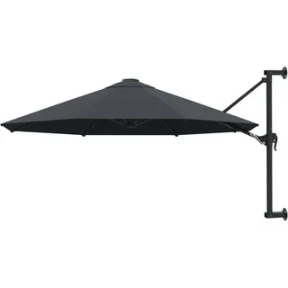 Vidaxl - Sonnenschirm Zur Wandmontage Mit Metall-mast 300 Cm Anthrazit