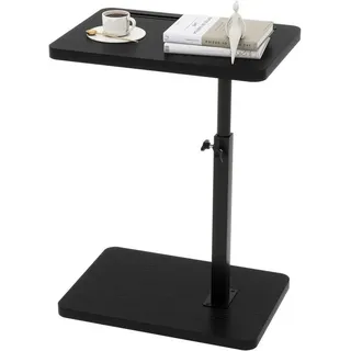 LuxusKollektion Beistelltisch Beistelltisch C-Form 360° Rotierbar Höhenverstellbar Schwarz schwarz