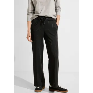 Culotte CECIL Gr. L (42), Länge 30, schwarz (black) Damen Hosen Culottes Hosenröcke mit Jacquard Muster