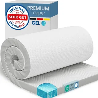 eloneo Gel Topper 5 cm hoch 90 x 200 cm weiß
