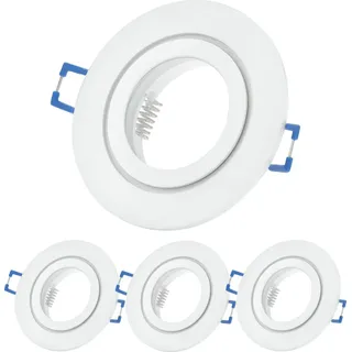Sweet Led Einbaustrahler 4er Set rund Aluminium weiß matt