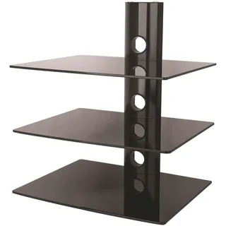 NEG Suspender 503B HiFi-Regal Wandregal schwebend, schwarz