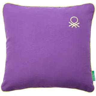 Benetton - Kissen 45x45cm 70 % Baumwolle + 30 % Polyester Lila Regenbogen