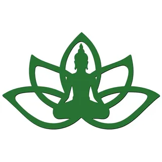 Namofactur Wandtattoo Buddha im Lotus XXL Wandtattoo grün