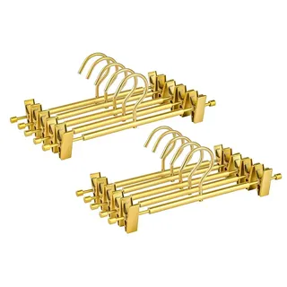 Elzusha – Set aus 20 n, matten, goldfarbenen Hosenbügeln mit rutschfesten Clips - Gold