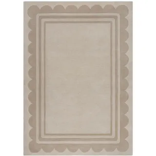 KADIMA DESIGN Wollteppich geometrisch Beige, 160 x 230 cm - WENSUM Kadima Design