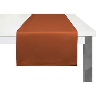 Tischläufer WIRTH "NEWBURY" Gr. 1, orange (terrakotta), B:50cm L:150cm, Baumwolle, Polyester, Tischdecken