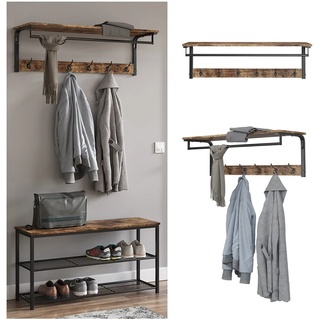 Vicco Wandgarderobe Hängegarderobe Garderobe Fyrk 100cm Ablage 4 Haken Wandregal