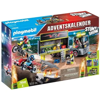 PLAYMOBIL XXL-Adventskalender 70544 Stuntshow, Inklusive LKW, Für Kinder ab 4 Jahren