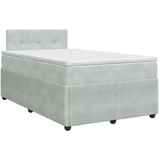 vidaXL Boxspringbett 120 x 190 cm Hellgrau