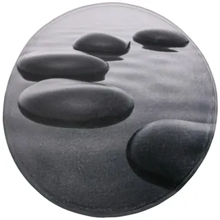 Sanilo Badteppich Black Stones Schwarz Ø 80 cm