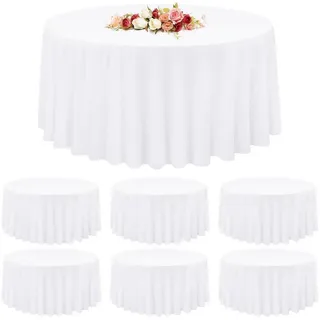 luxuskollektion Tischdecke 6er Pack 305 cm Weiß